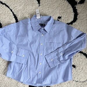 NWT J. Crew Etienne cropped button-up shirt XS